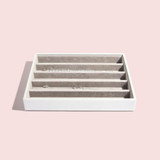 Stackers Classic Necklace & Bracelet Jewellery Box Layer - White