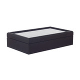 Stackable 10 Compartment Watch Box - Black