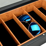 5 Compartment Sunglasses Box & Jewellery Organiser - Black