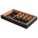 Stackable Jewellery Organiser Tray 10 Compartment - Black