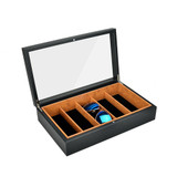 5 Compartment Sunglasses Box & Jewellery Organiser - Black