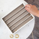Stackers Classic Necklace & Bracelet Jewellery Box Layer - White
